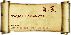 Marjai Bernadett névjegykártya